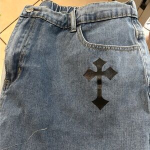 Blue cross shorts , have never been worn